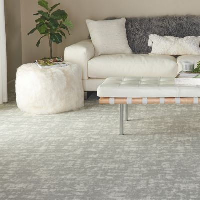 grey patterned designer carpets in a San Diego living room